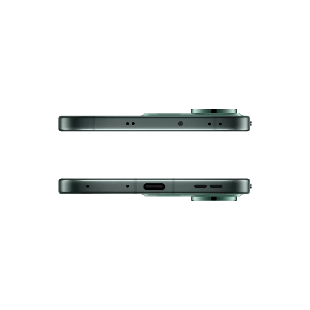 Oppo Reno 14 5G Forest green top and bottom view 
