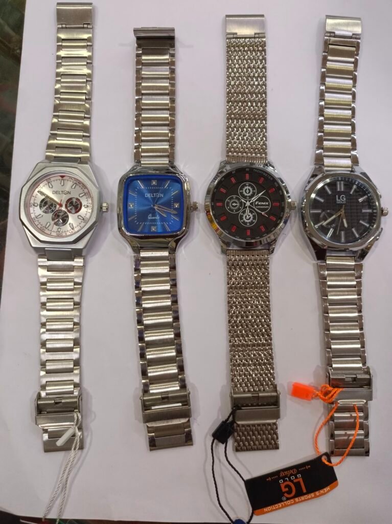 Gents/Mens Silver Metal Belt Wrist Watches