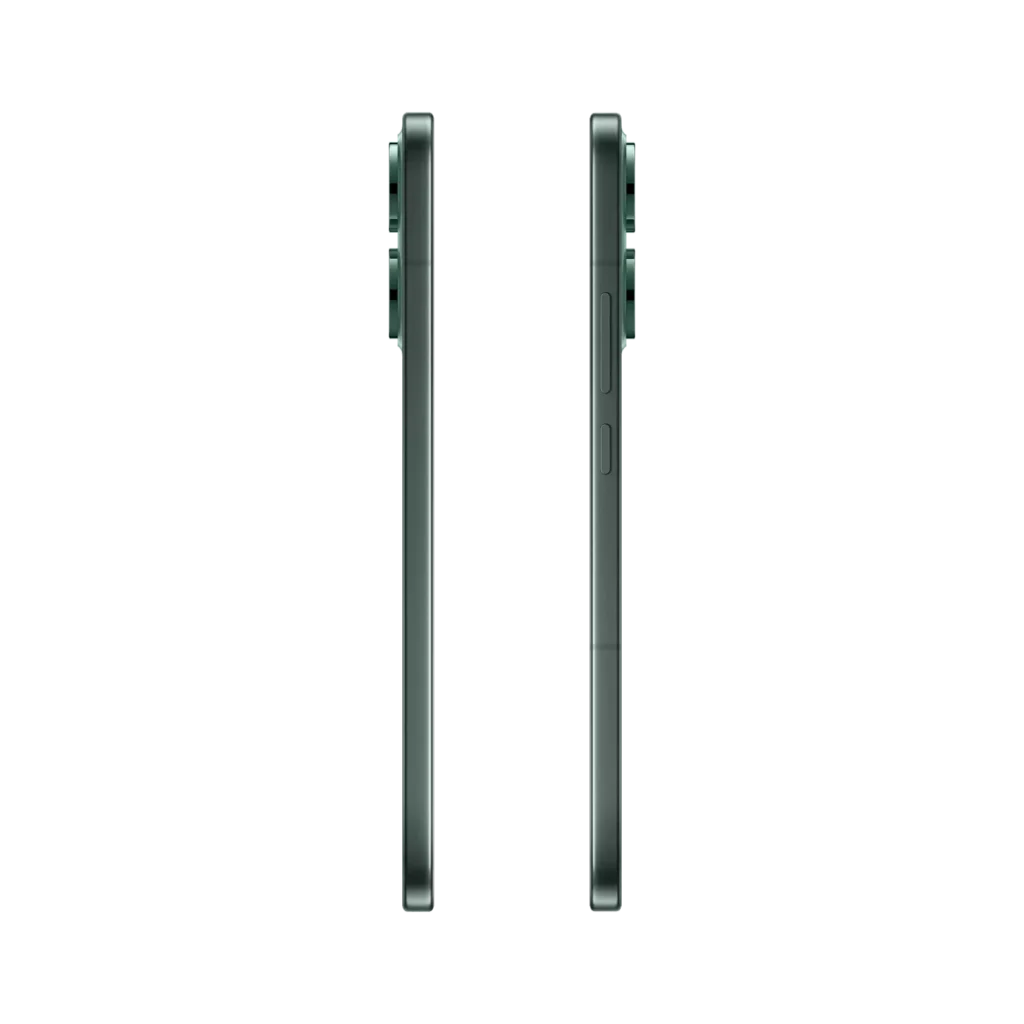Oppo Reno 14 5G Forest green side view 