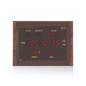 Ajanta-Digital-Calendar-Wall-Clock-DC-037-Matt-Brown