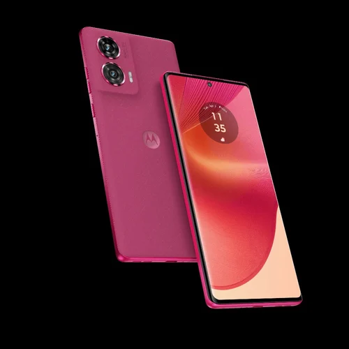 Motorola 50 fusion hot pink front back tilted