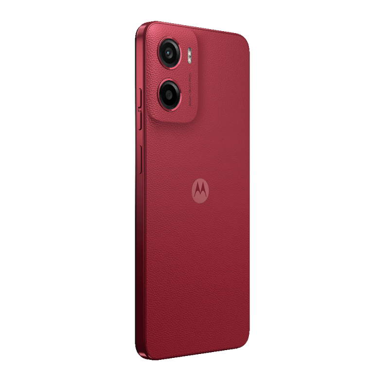 Motorola moto g05 Plum Red back tilted