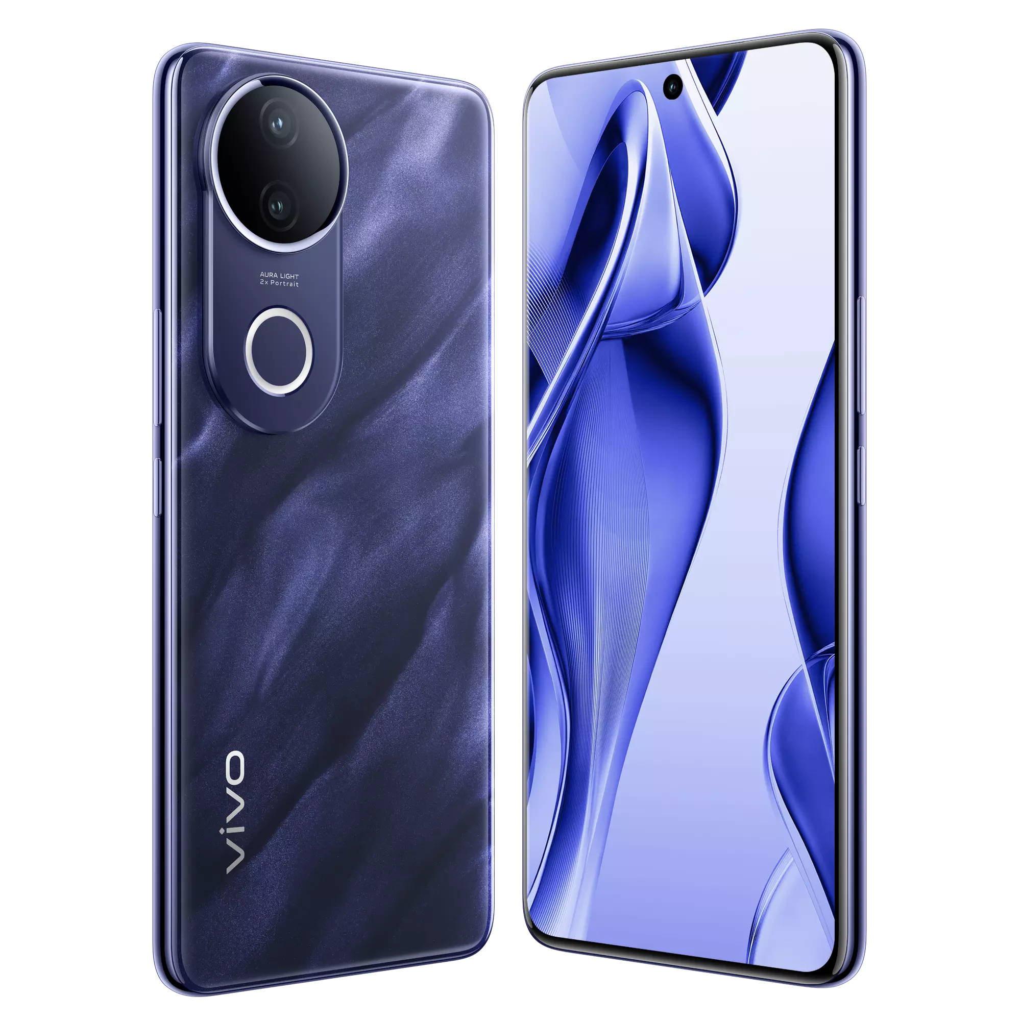 VIVO V50e 5G Sapphire Blue front back inclined