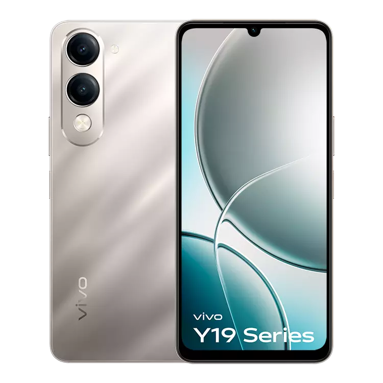 VIVO Y19 5G Titanium Silver front Back