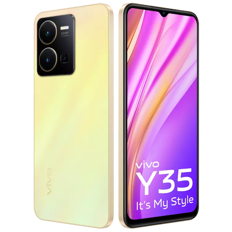 VIVO Y35 DAWN GOLD front back
