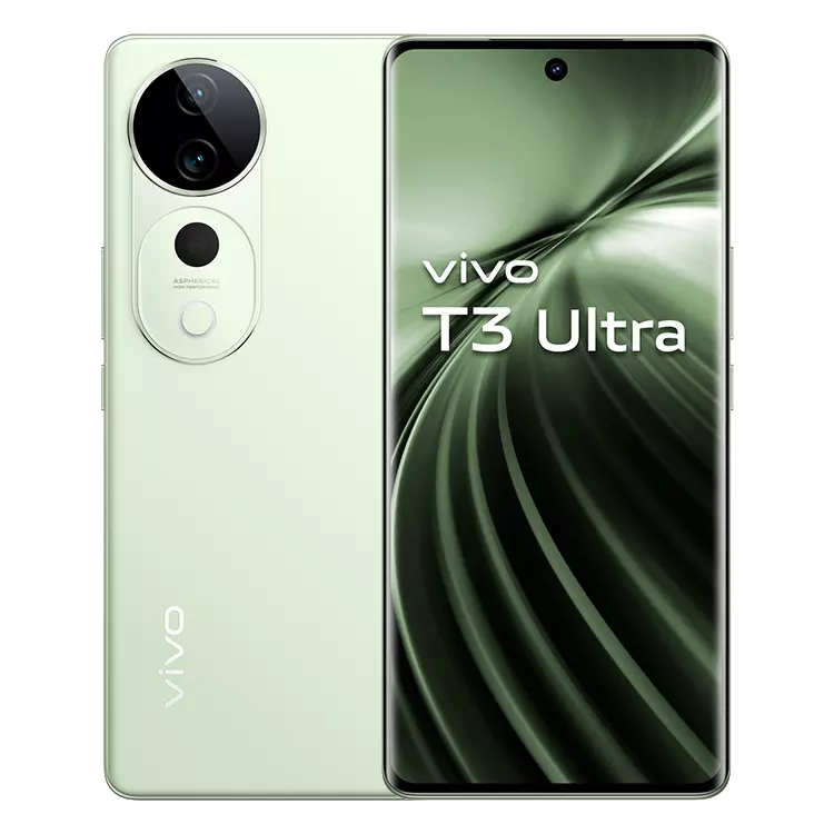 Vivo T3 Ultra Frost Green front back