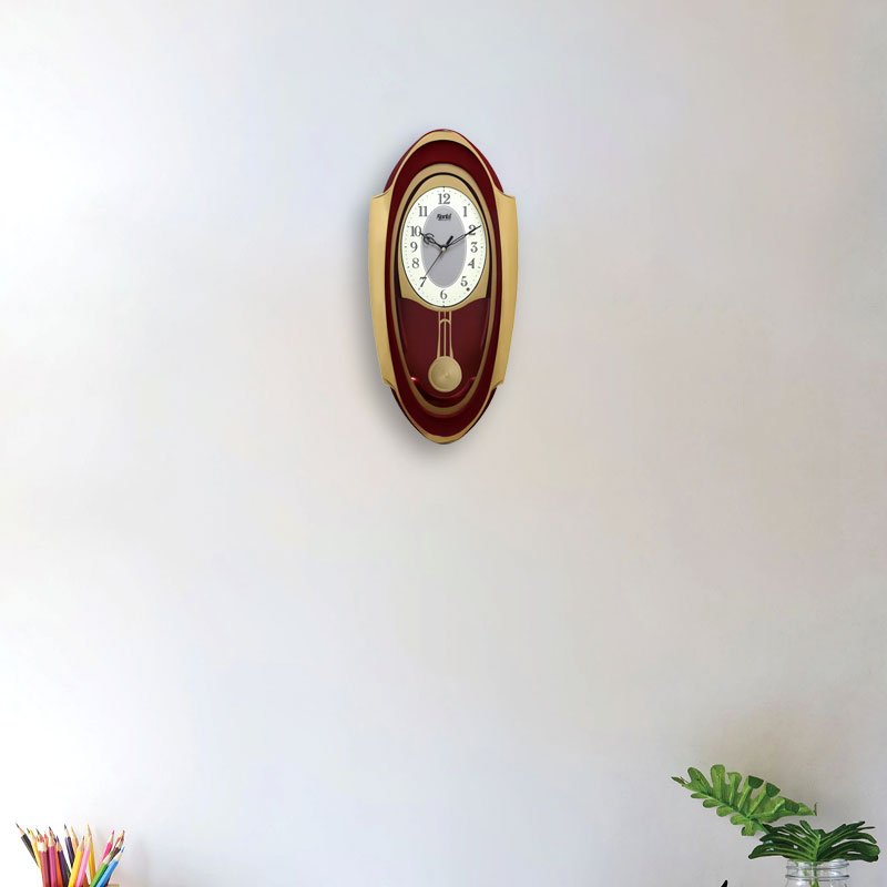 Ajanta Wall-Clock-–-Classic-Musical-Pendulum-Quartz-Wall-Clock-–-Pendulum-Clock-–-1627-–-Red_White.