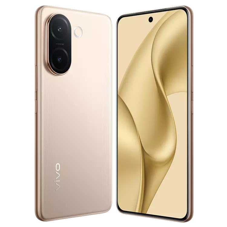 vivo V60e 5G Noble Gold front back inclined