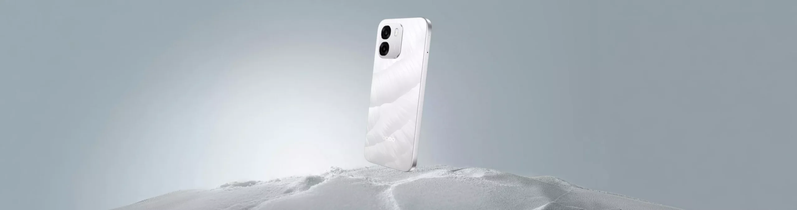 OPPO A6 5G 19 OPPO A6 5G Back Tilted Ice White
