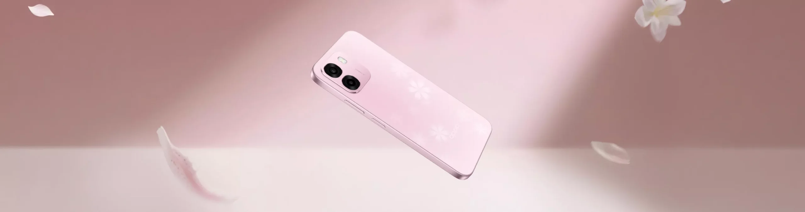 OPPO A6 5G 22 OPPO A6 5G Back Tilted Sakura Pink