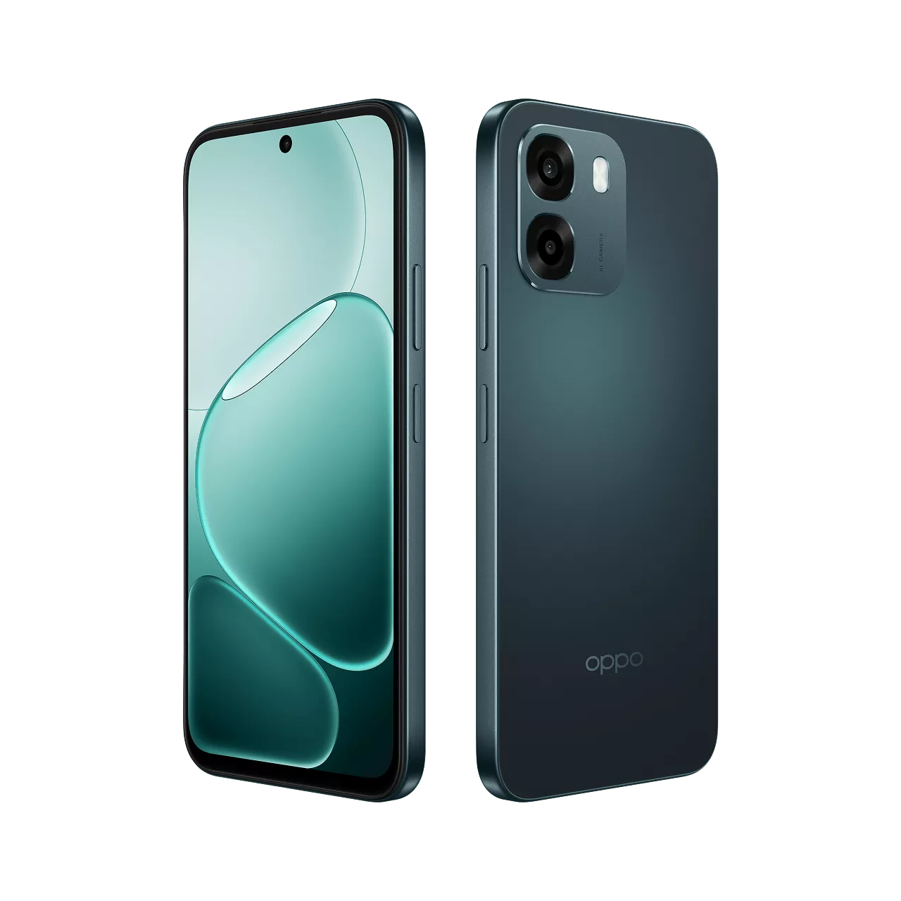 OPPO A6 5G 2 OPPO A6 5G Front Back tilted outword Sapphire Blue