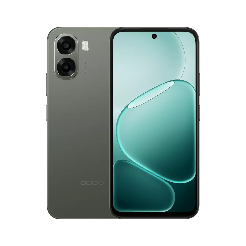 OPPO A6X 4G smartphone in olive green color