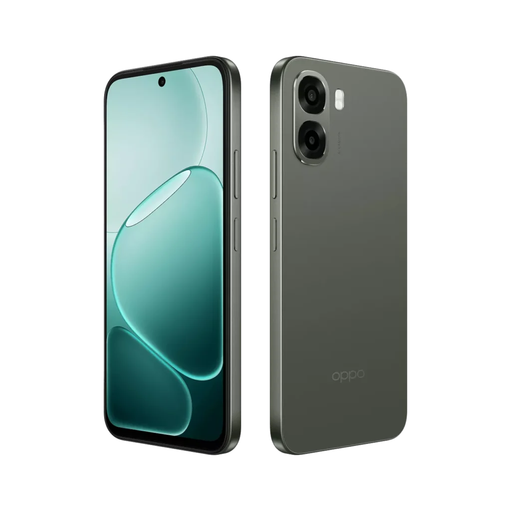 OPPO A6X 4G smartphone in olive green color