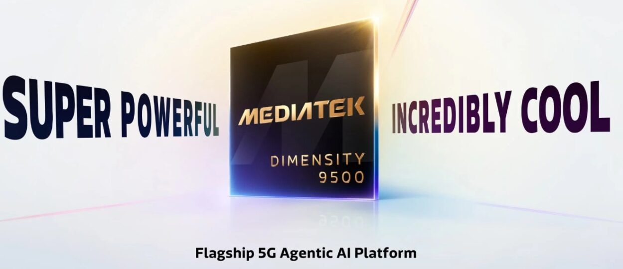 MediaTek Dimensity 9500 chip close‑up photo