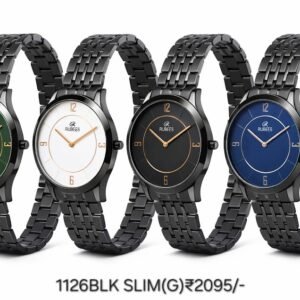 RUBEES 1126BLK SLIM(G) Gents Metal Belt Wrist Watch