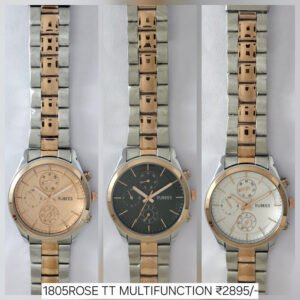 RUBEES 1805ROSE TT MULTIFUNCTION(G) Gents Two‑Tone Metal Strap Wrist Watch