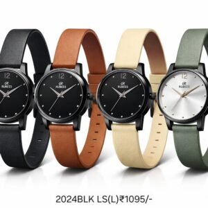 RUBEES 2024BLK LS(L) Leather Strap Wrist Watch