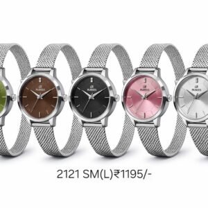 RUBEES 2121 SM Ladies Silver Mesh Strap Wrist Watch