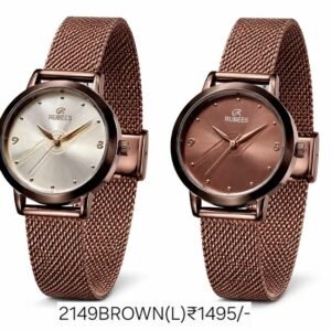 RUBEES 2149BROWN(L) Ladies Brown Mesh Strap Wrist Watch