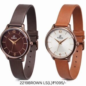 RUBEES 2219BROWN LS(L) Ladies Leather Strap Wrist Watch