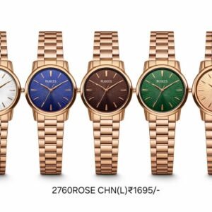 RUBEES 2760ROSE CHN(L) Ladies Rose Gold Metallic Strap Wrist Watch
