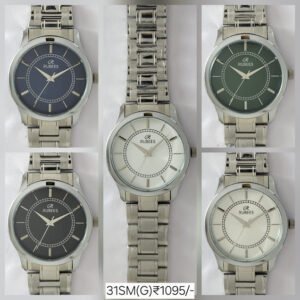 RUBEES 31SM(G) Gents Silver Metal Strap Wrist Watch