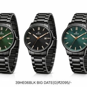 RUBEES 39HE06BLK Big Date Gents Wrist Watch