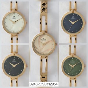 RUBEES 8245ROSE Ladies Gold Chain Strap Wrist Watch