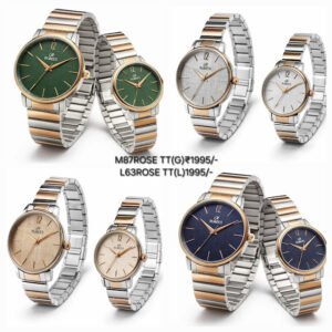 RUBEES M87ROSE TT(G) & L63ROSE TT(L) Matching Two‑Tone Wrist Watches(Pair Watches)