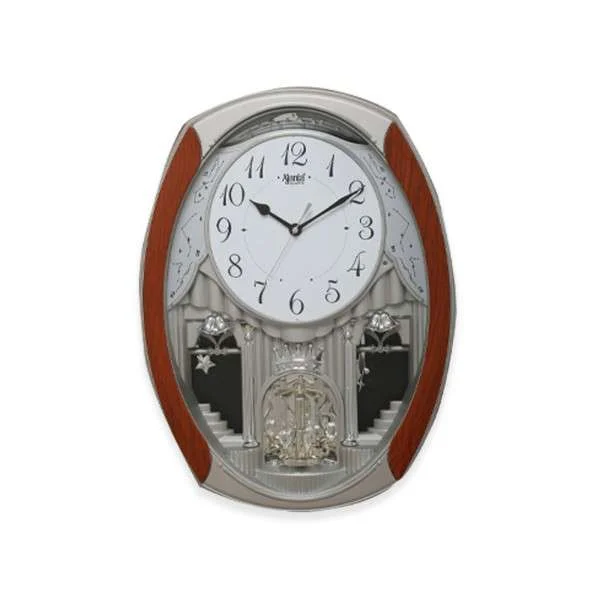 Ajanta 2927 Musical Pendulum Clock: A Perfect Blend of Elegance, Music, and Precision 2 Ajanta Classic Musical Pendulum Quartz Wall Clock with Decorative Diamonds – 2927 –