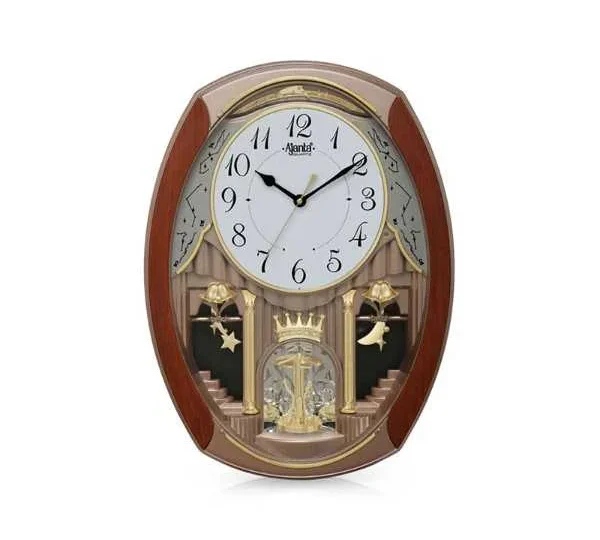 Ajanta 2927 Musical Pendulum Clock: A Perfect Blend of Elegance, Music, and Precision 1 Ajanta Classic Musical Pendulum Quartz Wall Clock 2927 New Copper with Decorative Diamonds